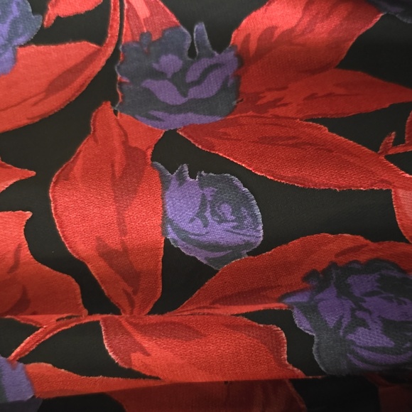 WORTHINGTON WOMEN'S PETITE SIZE RED & PURPLE FLORAL BLOUSE SIZE PXL - Picture 5 of 16